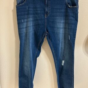 Casual Blue Boyfriend Jeans